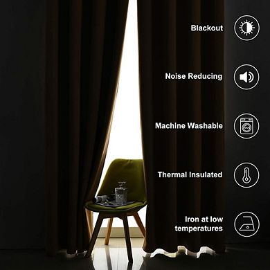 Blackout Curtains, Thermal Insulated Grommet Window Drapes