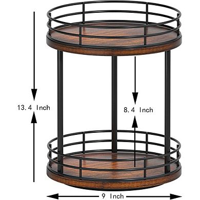 2-Tier Rotating Counter Organizer, Bathroom & Vanity Storage Shelf