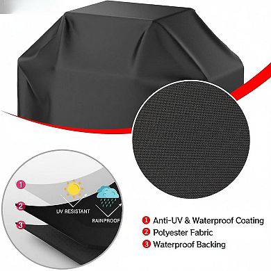 58 Inch BBQ Grill Cover Waterproof Anti-UV Windproof with Hook-and-Loop Straps Drawstring