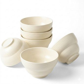 Ceramic Cereal & Soup Bowls, Set of 6, 24.5oz, Microwave & Dishwasher Safe