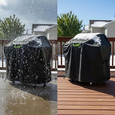 Universal Outdoor Grill Cover Waterproof Anti-UV Oxford Windproof Adjustable Straps 45-75 Inch