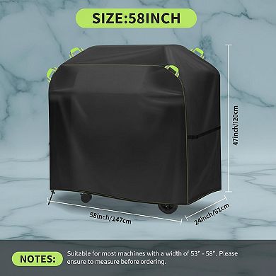 Universal Outdoor Grill Cover Waterproof Anti-UV Oxford Windproof Adjustable Straps 45-75 Inch