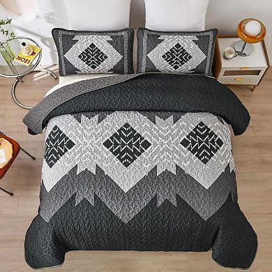 Boho Style Bedspread Three-Piece Set, Suitable for All Seasons