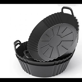 3 Pack Silicone Air Fryer Liners Reusable & Food-Grade