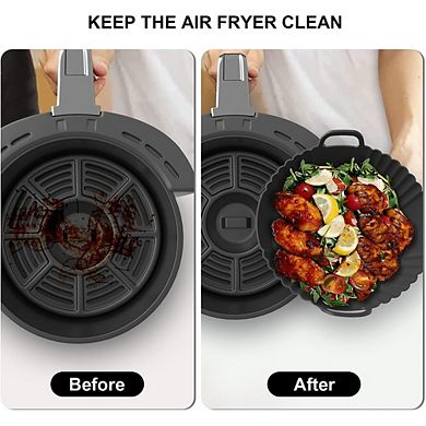 3 Pack Silicone Air Fryer Liners Reusable & Food-Grade