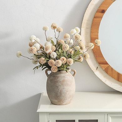 Ceramic Decorative Vase, Rustic Farmhouse Pottery for Home Decor