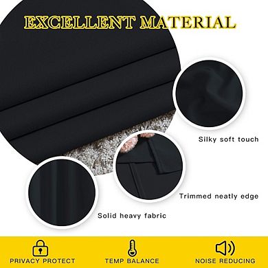 Blackout Curtains, Thermal Insulated Solid Grommet Room Darkening Panels