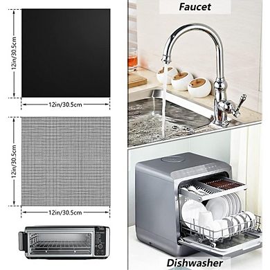 3-Pack 12x12-Inch Silicone Air Fryer Liners with Mesh Sheets, Reusable, Non-Stick
