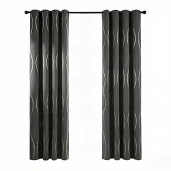 Blackout Floral Pattern Curtains for Living Room 84 inch Long 2 Panels Set, Noise Reducing Thermal