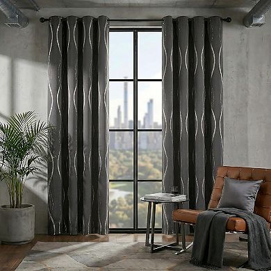 Blackout Floral Pattern Curtains for Living Room 84 inch Long 2 Panels Set, Noise Reducing Thermal
