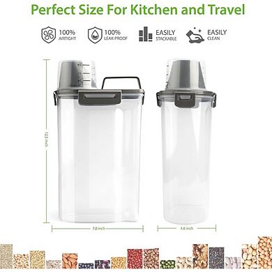 Airtight Rice and Dry Food Storage Container 35 Lbs with Measuring Cup BPA-Free