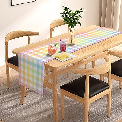 Easter Buffalo Plaid Check Table Runner Spring Holiday Farmhouse Fireplace Kitchen Dining Room