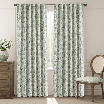 Floral Blackout Curtains 2 Panels, Room Darkening, Thermal Drapes