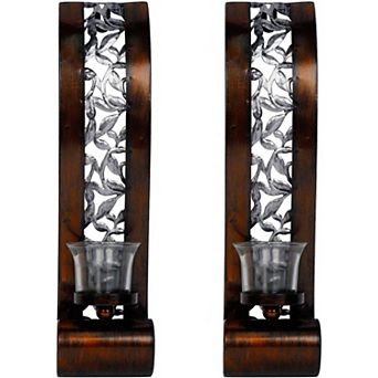 Wall Sconce , with Tea Light Candle Wall Art Decorations for Living Room, Set of 2