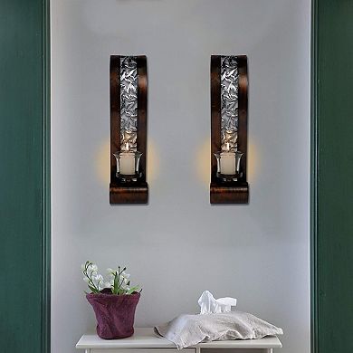 Wall Sconce , with Tea Light Candle Wall Art Decorations for Living Room, Set of 2