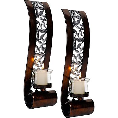 Wall Sconce , with Tea Light Candle Wall Art Decorations for Living Room, Set of 2