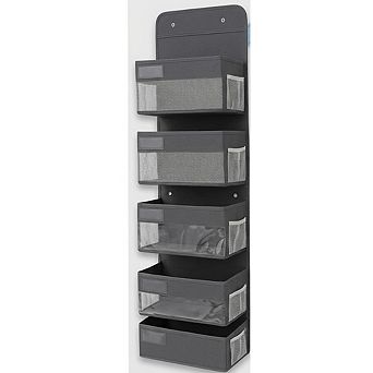Over Door Hanging Organizer with Clear Windows and 4 Side Pockets