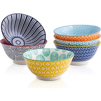 Porcelain Ice Cream Bowls Set of 6, Small Bowls, Ceramic bowls for Dessert, Ice Cream
