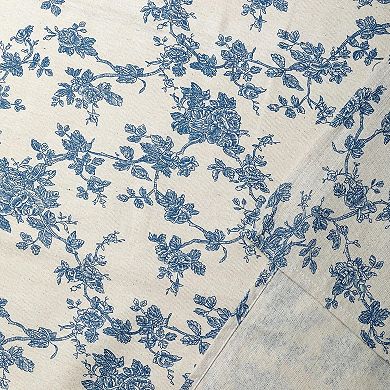 Pastoral Round Tablecloth - 60 Inch Dia. Table Cloth - Washable Table Cover with Dust-Proof Wrinkle