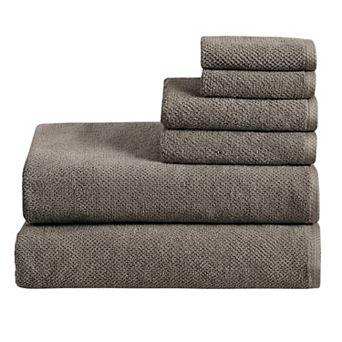 Madelinen® 6 pc Cotton Low Twist Textured Towel Set