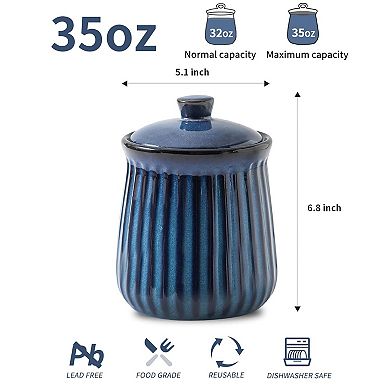 35oz Ceramic Coffee Canister with Lid