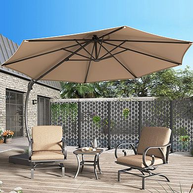 TOEMOA Freestanding Outdoor Metal Privacy Screen with Stable Base, 72 inch Tall