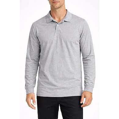 5 Pack Mens Long Sleeve Lightweight Polos for Everyday Wear