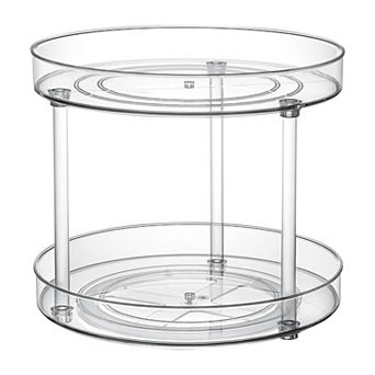 "Clear Rotating Lazy Susan Organizer
