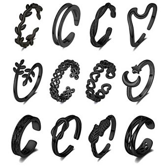 12 pc Adjustable Toe Rings