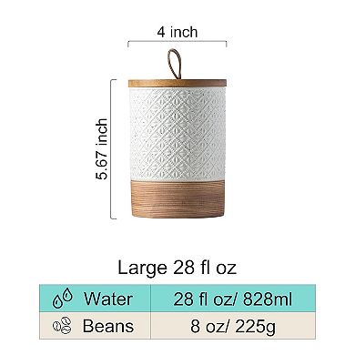 28oz Ceramic Coffee Canister with Lid