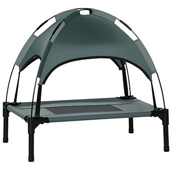 IFMALL Elevated Cooling Cot with Canopy for Small Breed Pets Indoor Outdoor Use
