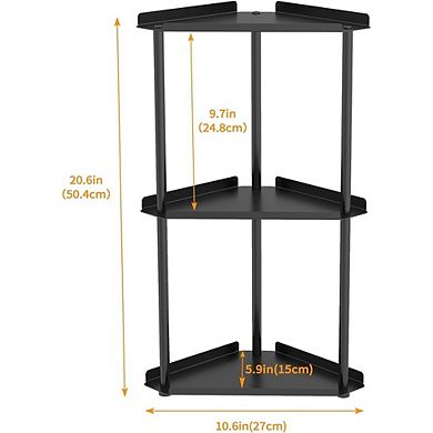 3-Tier Corner Counter Organizer Shelf, Bathroom & Kitchen Vanity Storage