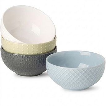 Ceramic Soup & Cereal Bowls Set, 26oz, Microwave & Dishwasher Safe