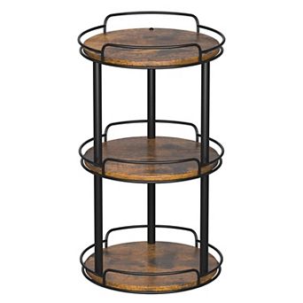 3 tier Wood Lazy Susan Organizer