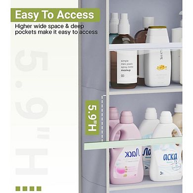 Over Door Organizer with Large Clear Pockets for Multi-Room Storage
