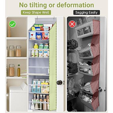 Over Door Organizer with Large Clear Pockets for Multi-Room Storage
