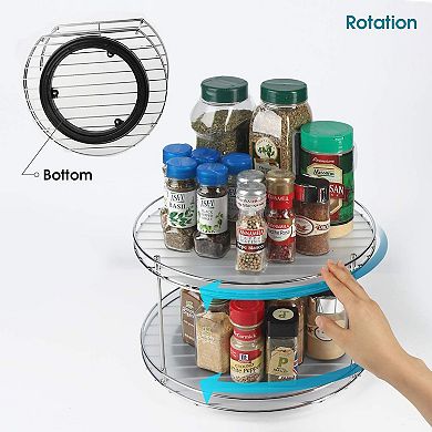 2-Tier Rotating Cabinet Organizer