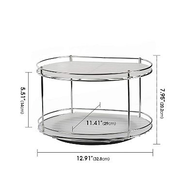 2-Tier Rotating Cabinet Organizer