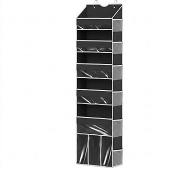 Over Door Hanging Organizer with 6 Clear Front and 12 Side Pockets