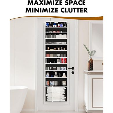 Over Door Hanging Organizer with 6 Clear Front and 12 Side Pockets