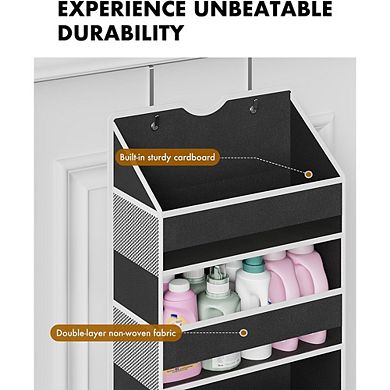 Over Door Hanging Organizer with 6 Clear Front and 12 Side Pockets