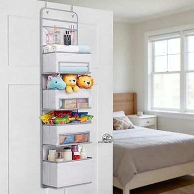Over Door Hanging Organizer with PVC Pockets for Storage
