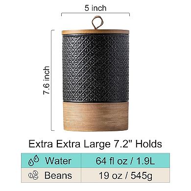 64oz Ceramic Coffee Jar with Lid