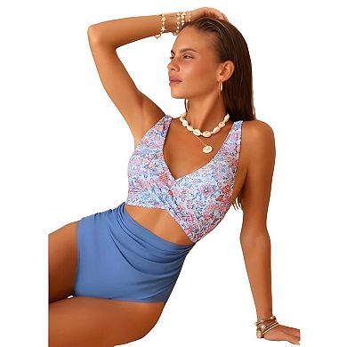 Women’s Flattering V Neck Swimsuit