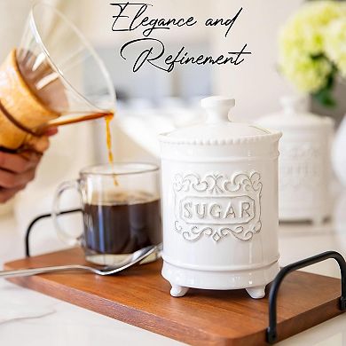 3-Piece Ceramic Canister Set with Lids