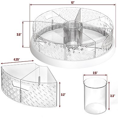 12" Lazy Susan with Bins & Dividers