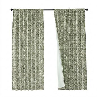 Printed Blackout Curtains, Thermal Insulated Rod Pocket & Back Tab Panels