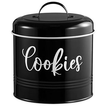 Black Airtight Cookie Storage Jar