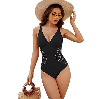 Women’s Elegant V Neck Swimsuit