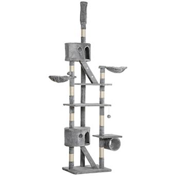 IFMALL Adjustable Height Cat Tree with Condos Hammocks and Play Tubes